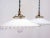 Mid-Century French Opaline Glass Pendant Lamps, 1950s, Set of 2 For Sale - Image 5 of 8