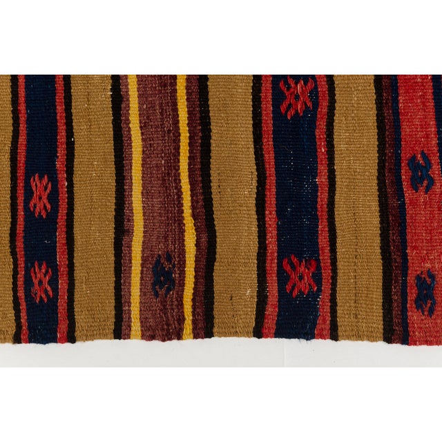1960s Antique Anatolian Stripe Kilim Rug For Sale - Image 5 of 10