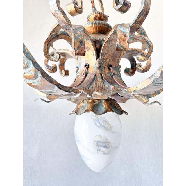 Vintage Brutalist Chandelier, 1970s For Sale - Image 13 of 16