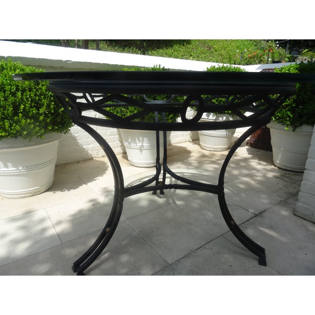Vintage Iron Neoclassical Center Table For Sale In Los Angeles - Image 6 of 11