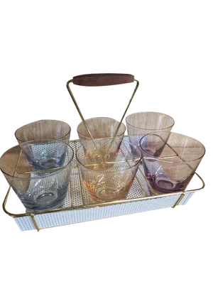 Vintage Glasses, 1960s, Set of 7