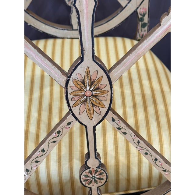 Late 19th Century Set of Six English George III Style Wheel-Back Dining Chairs For Sale - Image 5 of 17