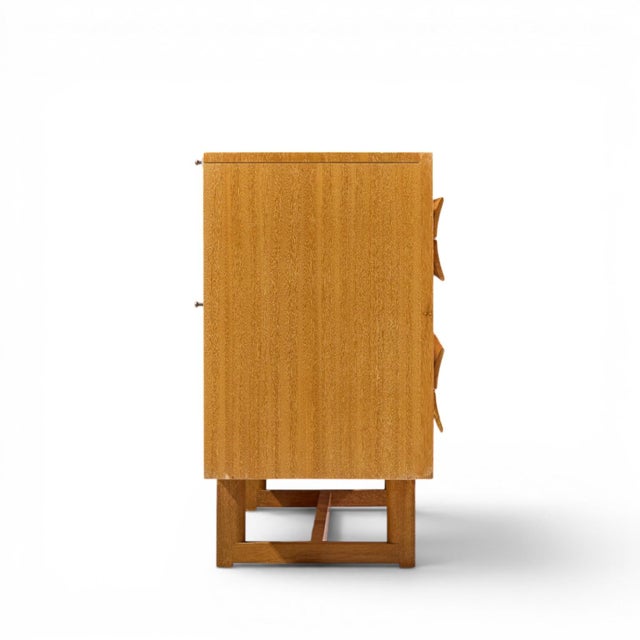 Brown Saltman Paul Laszlo for Brown Saltman Mid Century Bleached Mahogany Lowboy Dresser For Sale - Image 4 of 9