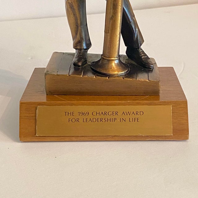 Bronze 1969 Charger Award for Leadership in Life". Trophy by Ferdinand G. Rebechini For Sale - Image 9 of 12