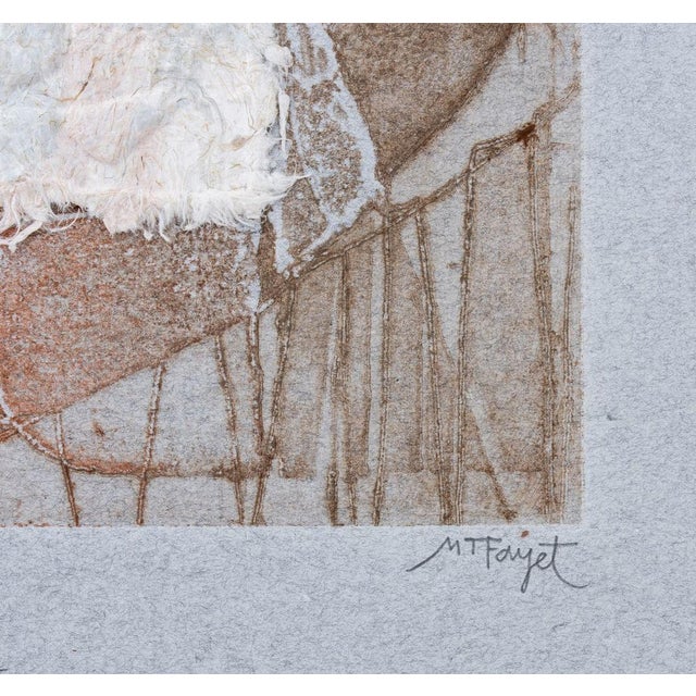 Marie-Therese Fayet "Force Et Fragilite" Aquatint For Sale - Image 4 of 6