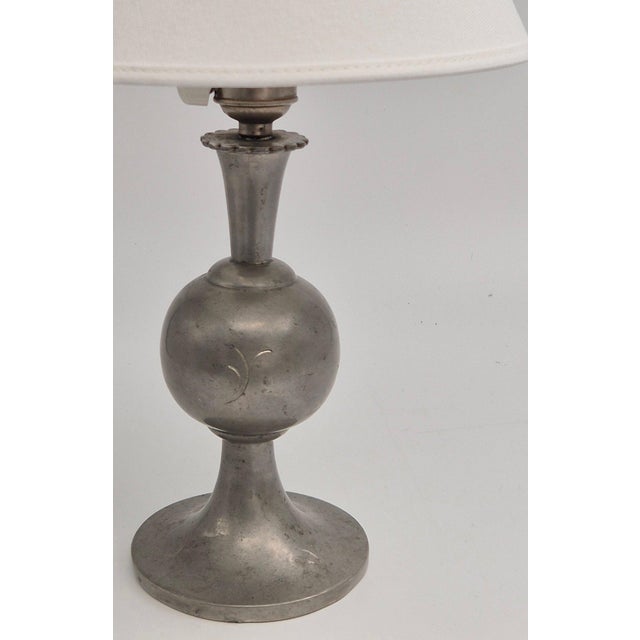 Vintage Table Lamp in Pewter with Decor by Celestine Andersson, 1930 For Sale - Image 9 of 10