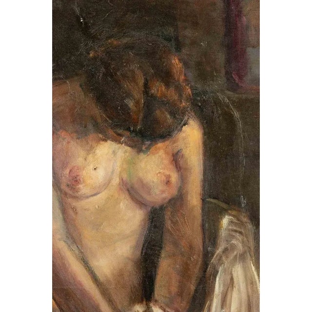 Antonio Feltrinelli, Nude, Original Oil on Canvas, 1930s For Sale - Image 4 of 5