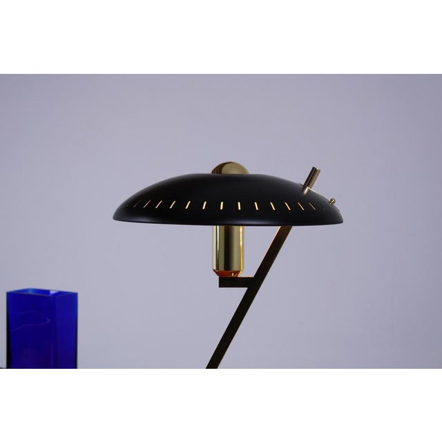 Metal Decora Z Table Lamp in Brass by Louis Kalff for Philips, 1950s For Sale - Image 7 of 18