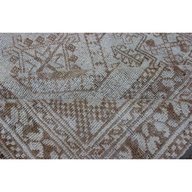 Turkish Rug With Multi-Medallions in Tribal Ersari Design With Brown & Neutrals For Sale - Image 11 of 13