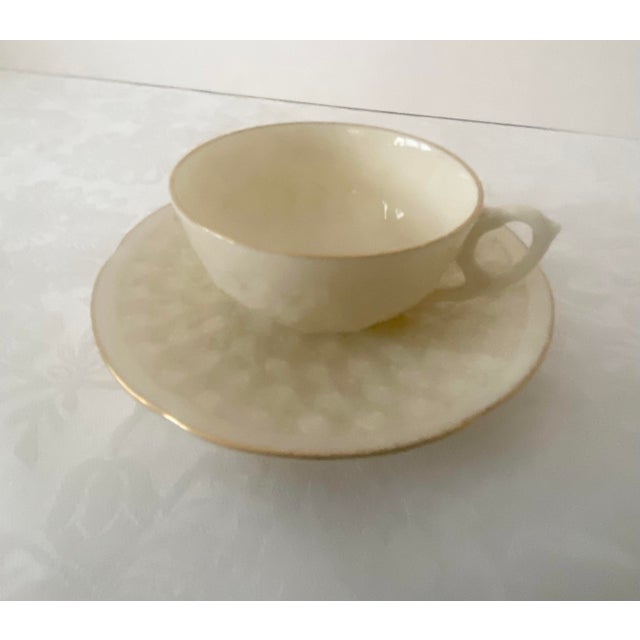 Ceramic Mid 20th Century Lenox Reproduction of First Lenox Piece (#1) Designed 1889 Limited Edition Demitasse Cup & Saucer - 2 PCS Mint Condition For Sale - Image 7 of 18