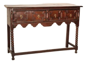 Antique English Jacobean Style Oak Sideboard