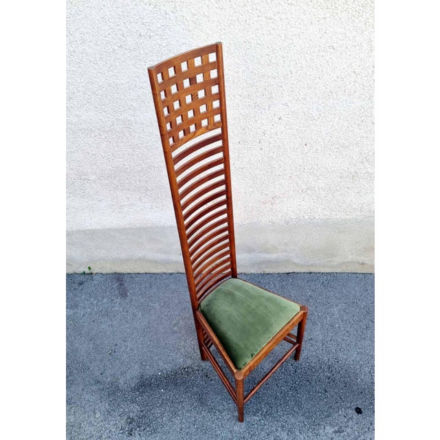 Wood Mid-Century Hill House 1 Chair by Charles Rennie Machintosh, Italy, 1980s For Sale - Image 7 of 12