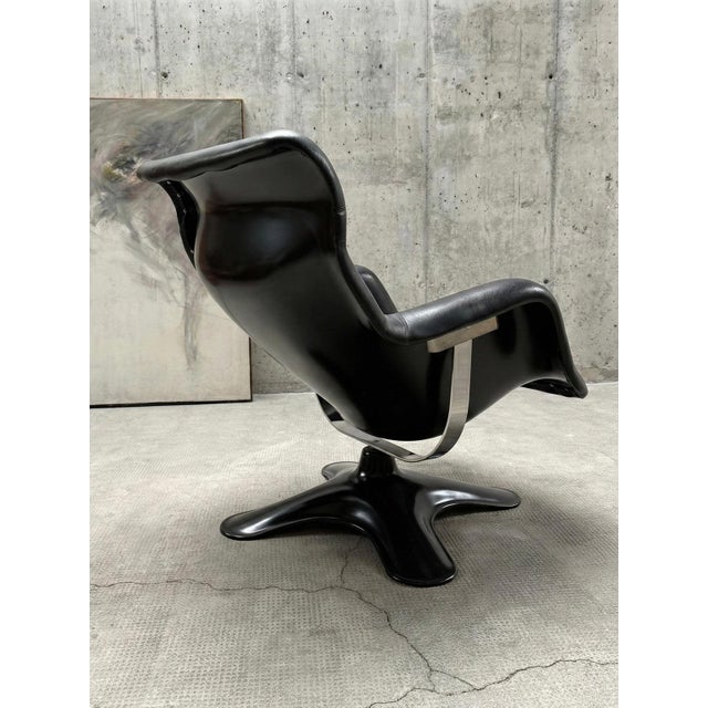 1960s Vintage Finnish Swivel Chair by Yrjö Kukkapuro for Haimi, 1960s For Sale - Image 5 of 14