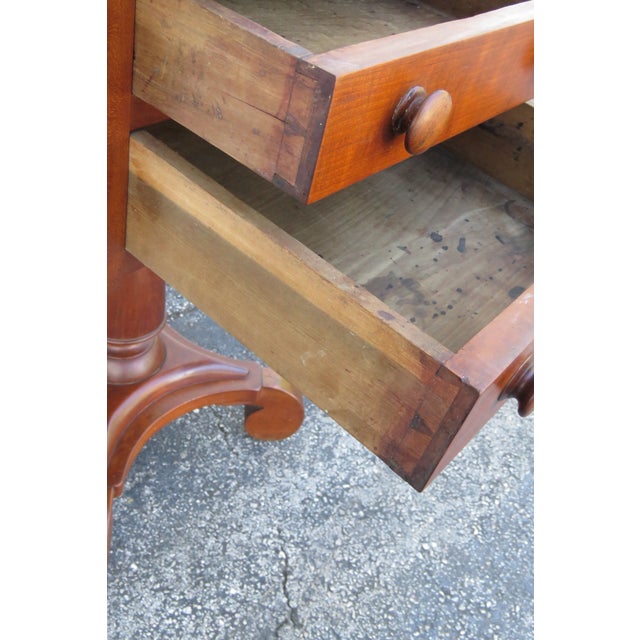 Empire Late 1800s Large Nightstand Side End Bedside Table 6278 For Sale - Image 11 of 18