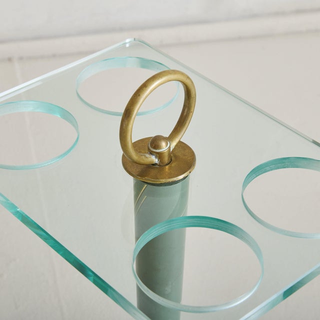 Mid-Century Modern Italian Glass Umbrella Stand by Fontana Arte, 1950s For Sale - Image 3 of 10