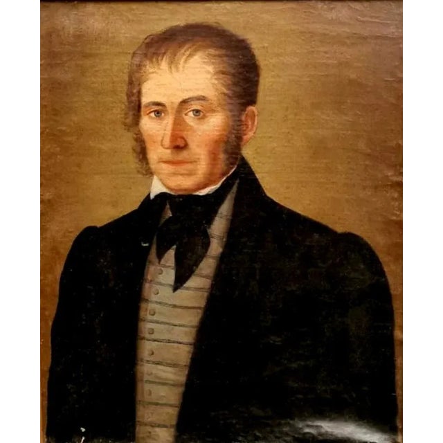 Figurative French Portrait of Nobleman Painting With Golden Frame For Sale - Image 3 of 11