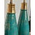 Vintage Mid-Century Modern Ceramic Table Lamps in Turquoise and Gold - A Pair For Sale In San Francisco - Image 6 of 8