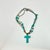 1970s .1970s Vintage Southwestern Navajo Boho Chic Faux Turquoise Cross Pennant Beaded Necklace, 22”00 For Sale - Image 5 of 11