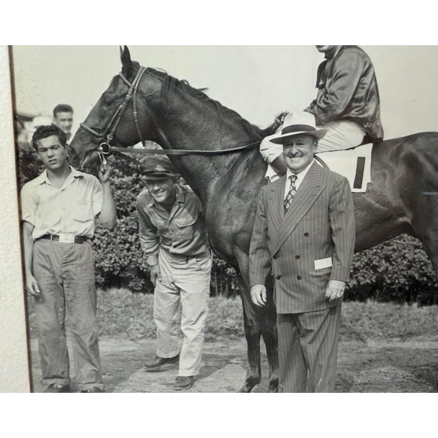 Black Vintage 49 Original Bert Morgan Follansbee Empire Horse Racing Jockey Photograph For Sale - Image 8 of 11