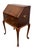 Late 20th Century Vintage Traditional Chippendale Style Walnut & Burl Wood Secretary Desk For Sale - Image 5 of 12