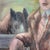 Impressionist 1950’s Impressionist Portrait in Horse Stables Painting on Canvas For Sale - Image 3 of 4