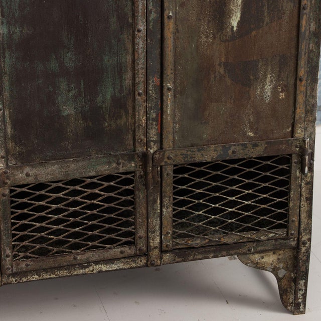 Antique French Slate Mine Metal Lockers, Circa 1900 For Sale - Image 15 of 17