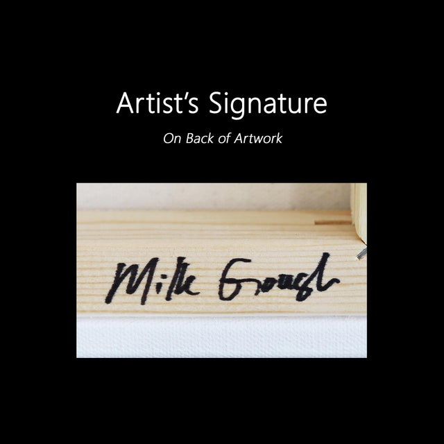 Lines of Light #2 (Dusk) - Moody Surrealist Acrylic Painting on Panel Original Artwork by Mike Gough For Sale - Image 9 of 9