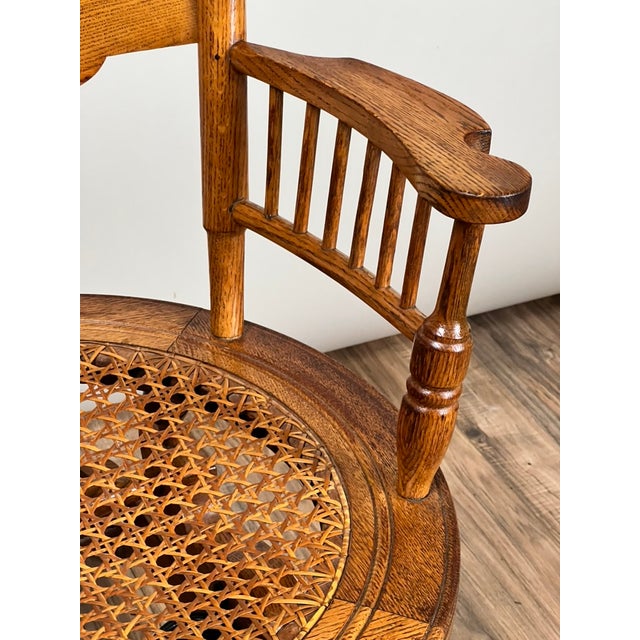 Antique Victorian Oak Platform Rocker C. Late 19th Century | Chairish