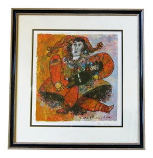 Theo Tobiasse "The Little Girl and The Old Man" Lithograph