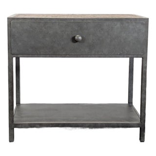 Pottery Barn Big Daddy's Antiques Metal Nightstand For Sale