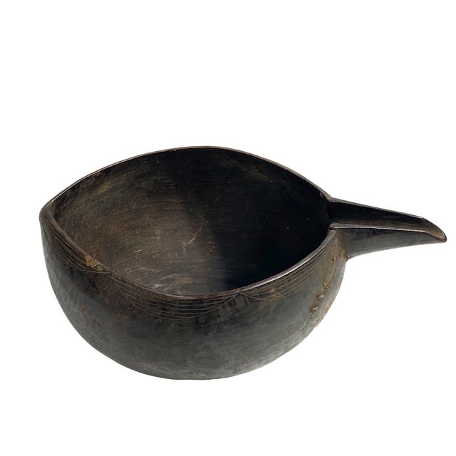 African Kuba Wooden Cup Figural Head Congo 5.5 " H For Sale In New York - Image 6 of 9