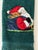 Vintage 20 th c never used Christmas Holidays guest face\ hand Terry towels with Santa’s and Snowman appliqués.