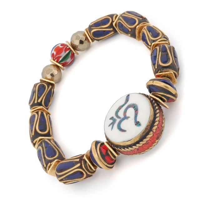 Soul Balance OM Charm Bohemian Spiritual Beaded Bracelet For Sale In Miami - Image 6 of 7