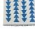 Handwoven Cotton Area Rug Vegetable Dyed Cream and Blue Pyramid Patterned Checked Dhurrie - 8'x10' For Sale - Image 10 of 10