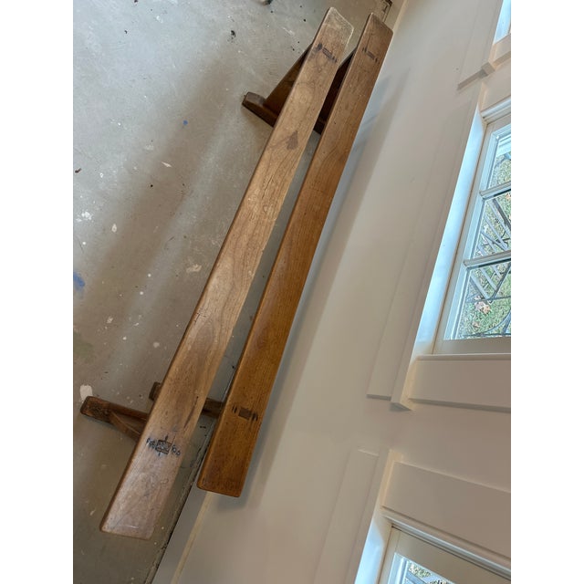 French Pair of Antique French Benches For Sale - Image 3 of 5