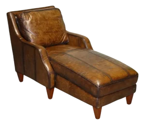 Chaise Lounge in Hand Dyed Leather