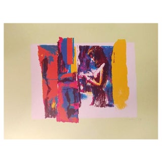 Nicola Simbari, Woman in Yellow, Screen Print, 1970s For Sale