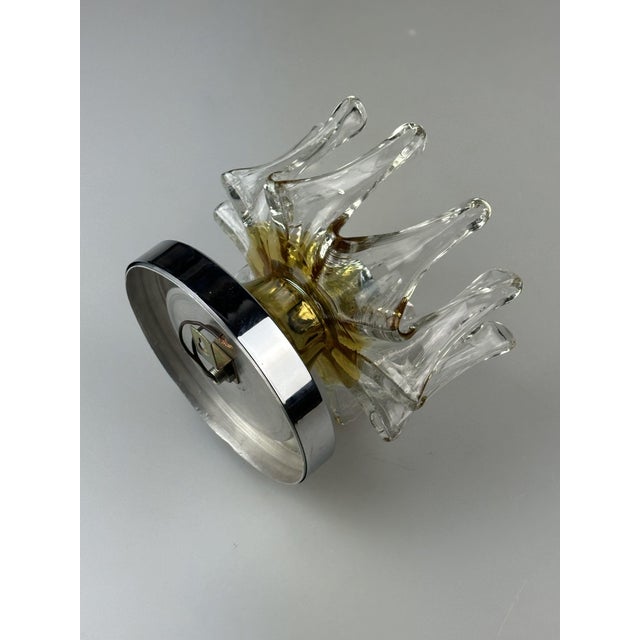 Space Age Wall Sconce in Metal and Murano Glass, 1960s For Sale - Image 13 of 16