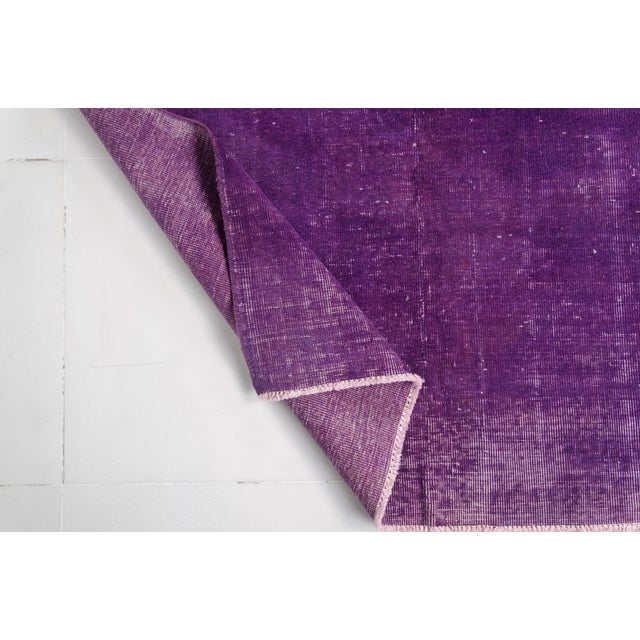 Vintage Purple Oushak Rug For Sale - Image 4 of 10