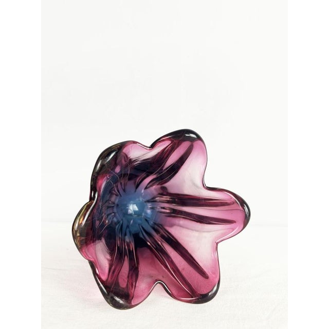 Dark Pink and Purple Sommerso Glass Vase attributed to Josef Hospodka for Chribska, 1960s For Sale - Image 10 of 15