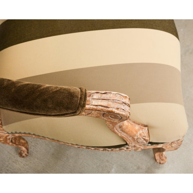 Pair of Louis XV French Provincial Style Fauteuil Armchairs by Kreiss For Sale - Image 9 of 18