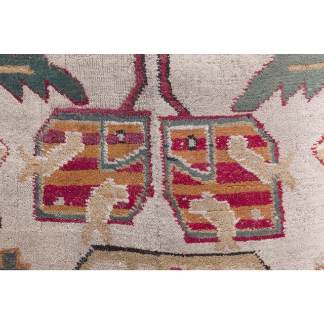 Textile Doris Leslie Blau Antique Agra Beige Runner - c. 1900 (Size Adjusted) (Fragment) For Sale - Image 7 of 10
