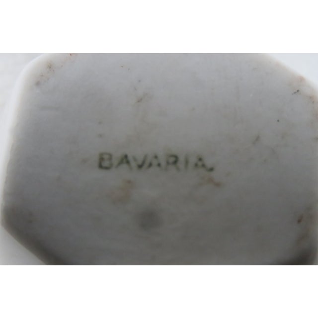 Mid 20th Century Bavaria Porcelain Spice Salt Pepper Hexagon Cellar White With Gold Trim For Sale In Miami - Image 6 of 8