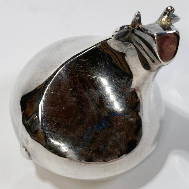 Vintage Dansk Silver Plate Bull Paper Weight For Sale In Kansas City - Image 6 of 8