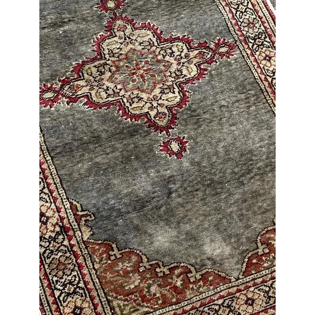 Small Vintage Turkish Kayseri Silk & Cotton Rug For Sale - Image 9 of 16