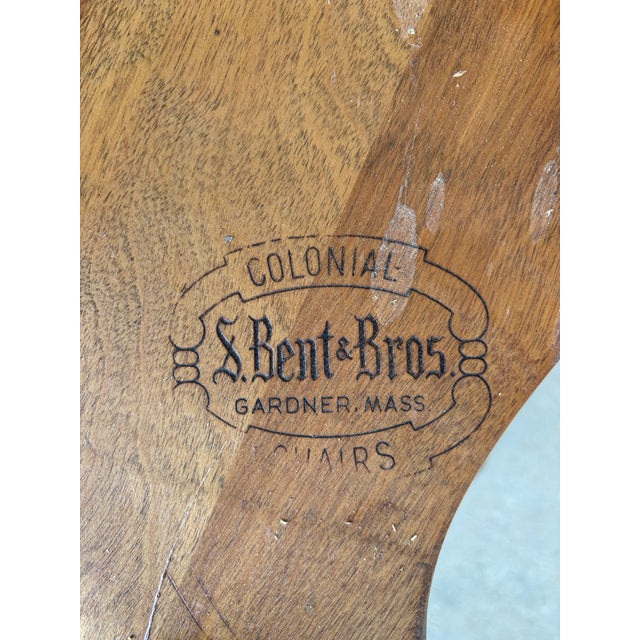 Bent Brothers Maple Comb Back Arm Chairs - Set of 4 For Sale - Image 15 of 15