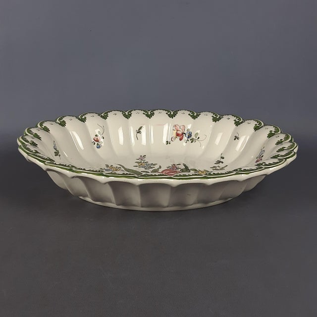 Ceramic Centerpiece with Hand-Painted Flowers from Vecchia Lodi, 1960s For Sale - Image 3 of 15