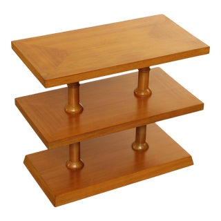 Mid Century Modern 3-Tier Wooden Etagere or Display Shelf For Sale