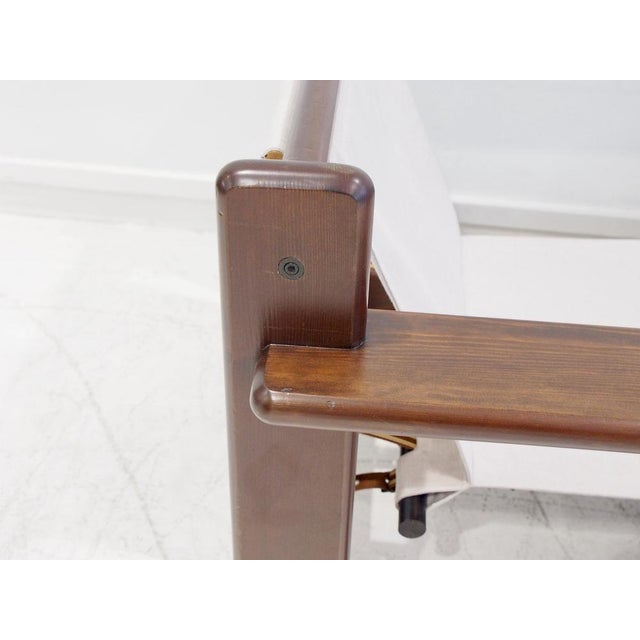 Set of Midcentury Brazilian Walnut and Canvas Armchairs, 1960s For Sale - Image 17 of 18