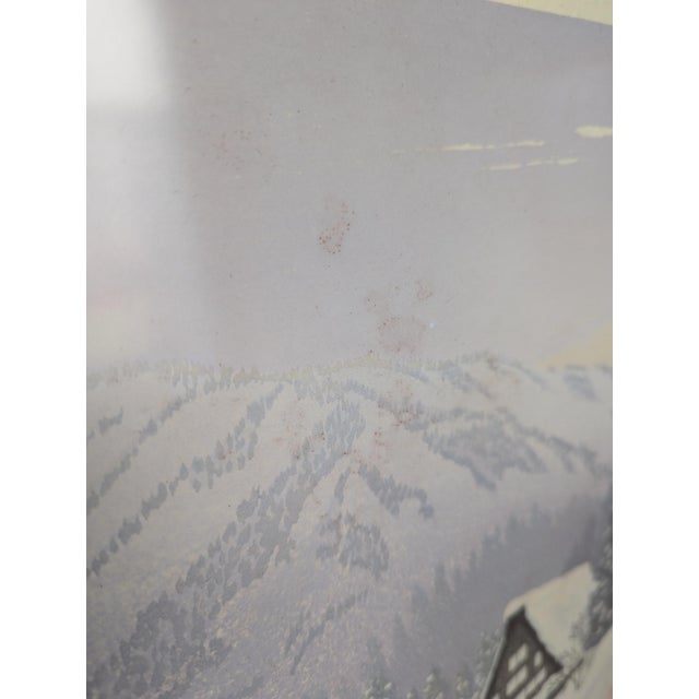 Signed LTD Ed Shūhū Miyamoto "Takayama Snowscape" Woodblock Print — Dated 1985 For Sale - Image 9 of 16